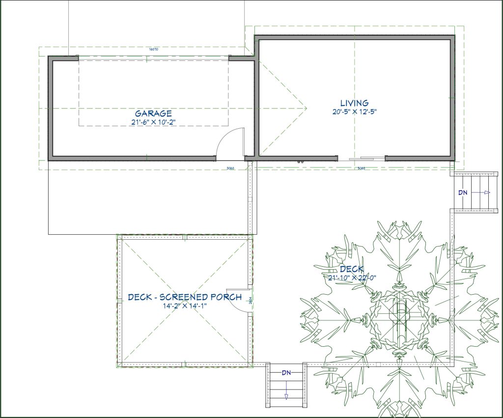 Deck with covered area