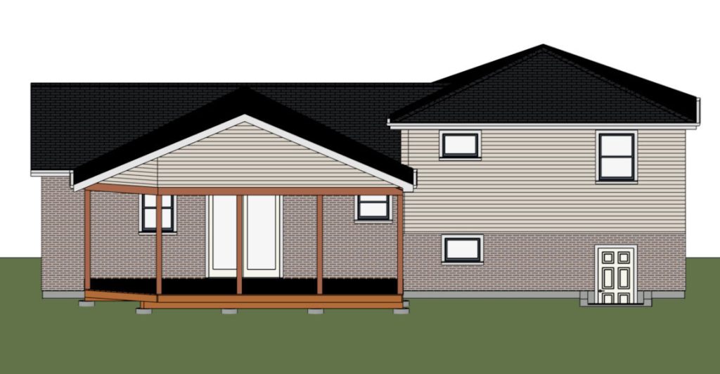 Deck with roof over