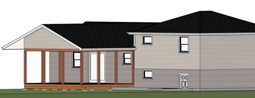 Deck with roof over