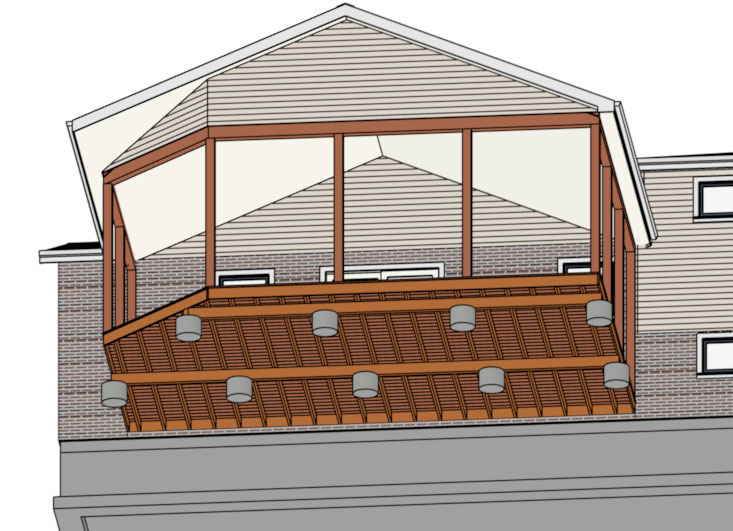 Deck with roof over